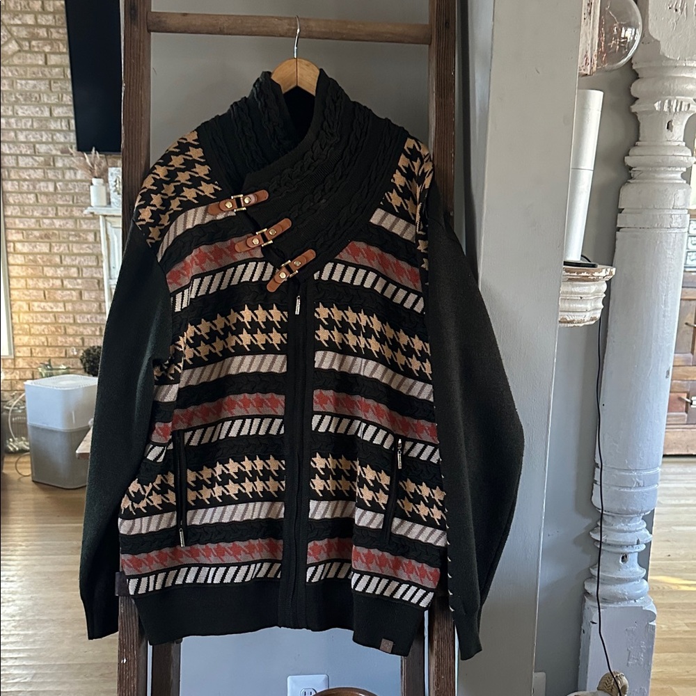 SILVERSILK FULL ZIP CARDIGAN SWEATER BIG AND TALL 3 XL EXCELLENT